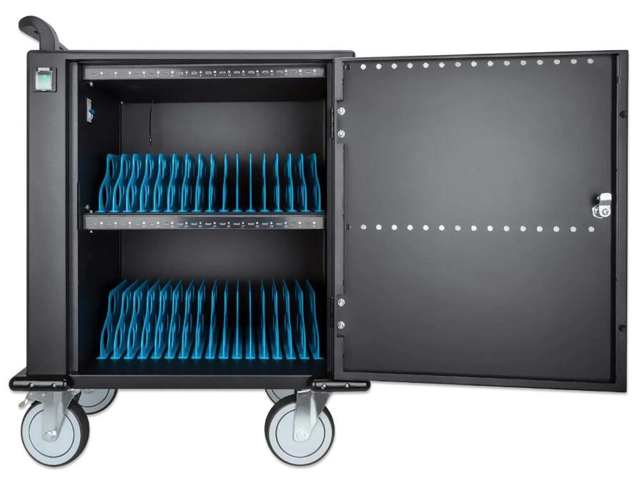 Manhattan 32-Port USB-C Ladeschrank auf Rollen 576 W Manhattan 32-Port USB-C Ladeschrank auf Rollen 576 W